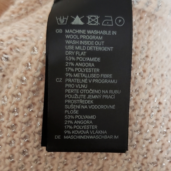 Light cream pink sparkly H & M sweater - Picture 3 of 3